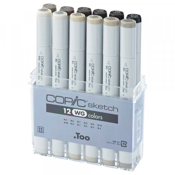 Copic Sketch set - 12 pennen - Warm Grijs
