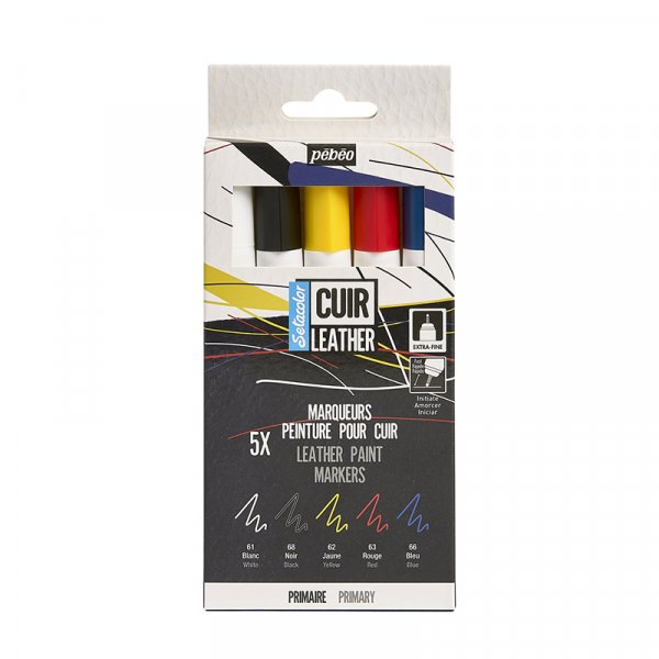 Leerkleur - Pebeo - Markeerset 5-pack