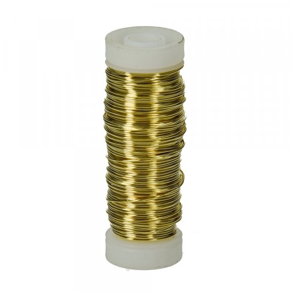 Koperdraad  0,50 mm - goud metallic 25 m