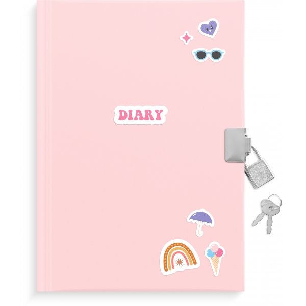 Agenda met slot - Roze