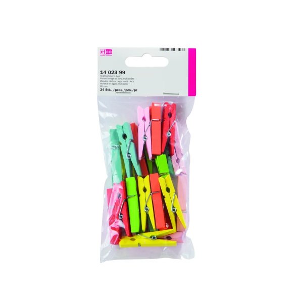 Wasknijpers 45 mm 24-pack - Veelkleurig