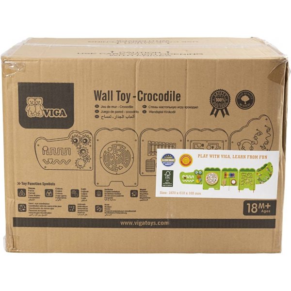 VIGA speelwand krokodil VIGA speelwand krokodil