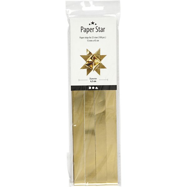 Sterrenstroken - goud - Ø6,5 cm - 100 stroken Sterrenstroken - goud - Ø6,5 cm - 100 stroken
