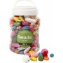 Houten kralen - medium - gemengde kleuren en maten - 400 ml