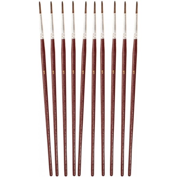 Waterverfpenseel nr. 1 - 10 stuks