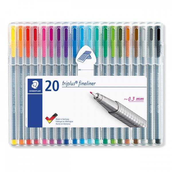 Fineliners Triplus 0,3 mm - 20 stiften