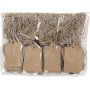 Etiketten in stevig karton - 25 x 40 mm - lichtbruin - 100 st