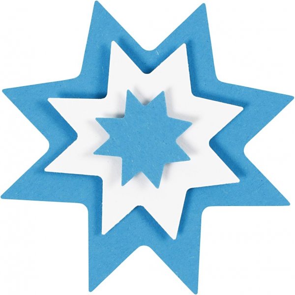 Laag-op-laag ponsen - grafische ster - 3 st Laag-op-laag ponsen - grafische ster - 3 st