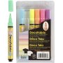 Deco textielstiften - 3 mm - neonkleuren - 6 st