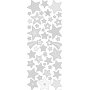 Stickers - zilver - sterren - 10 x 24 cm