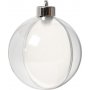 Decoratieve bal - transparant - 8 cm - 5 st