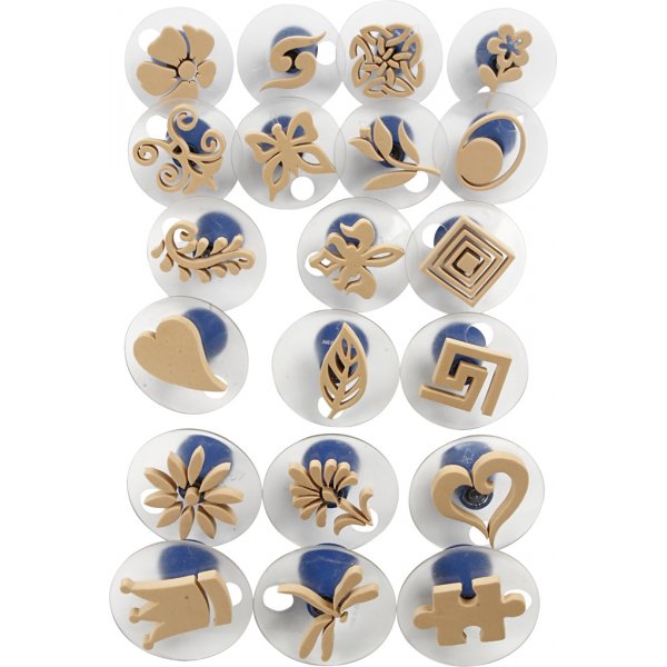 Foamstempels met handvatten - 20 st Foamstempels met handvatten - 20 st