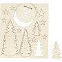 Doe-het-zelf houten figuren - kerstbomen