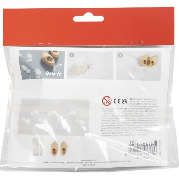 Mini bouwpakket Kerstmandeur - Voetafdruk Mini bouwpakket Kerstmandeur - Voetafdruk