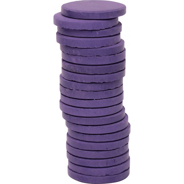 Kleur pucks  30 mm - paars - 20 st