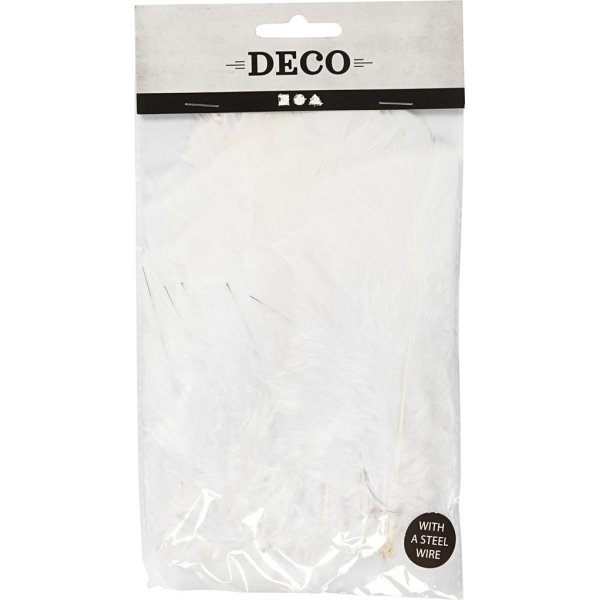 Neer op staaldraad - wit - 18 x 3 st Neer op staaldraad - wit - 18 x 3 st