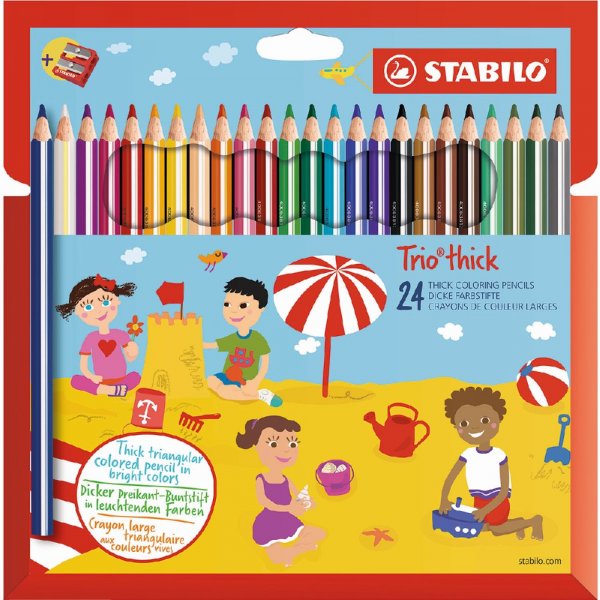 Vezelpennen Trio Dik - 24-pack