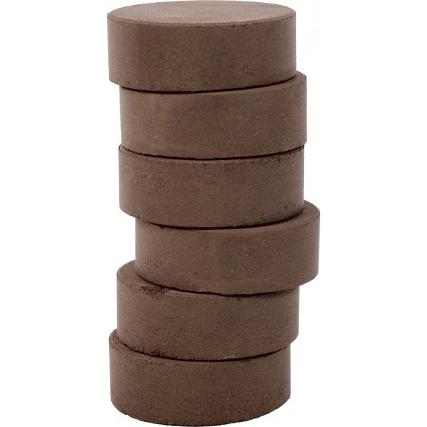Kleurpucks 55-57 mm - donkerbruin - 6 st