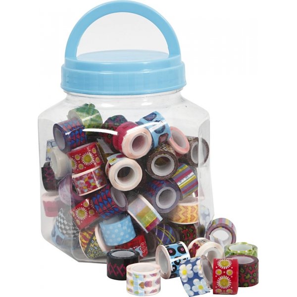 Patroontape - gemengde kleuren - 90 x 2 m
