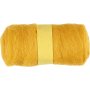 Gekaarde Wol - geel - 100 gr
