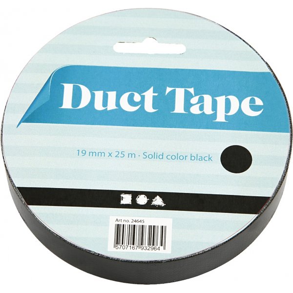 Textieltape - zwart - 25 m Textieltape - zwart - 25 m