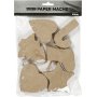 Kerstversiering - papier-mach - 6 st