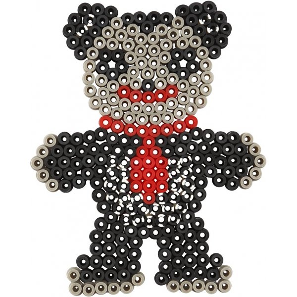 Parelbordjes - eend - olifant - giraffe - beer - paard en vis - 6 st Parelbordjes - eend - olifant - giraffe - beer - paard en vis - 6 st