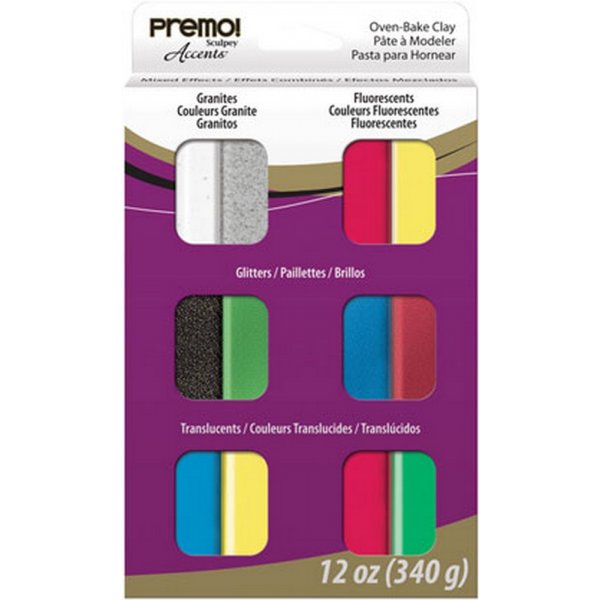 Klei Premo Gemengd 28g - 12 Kleuren