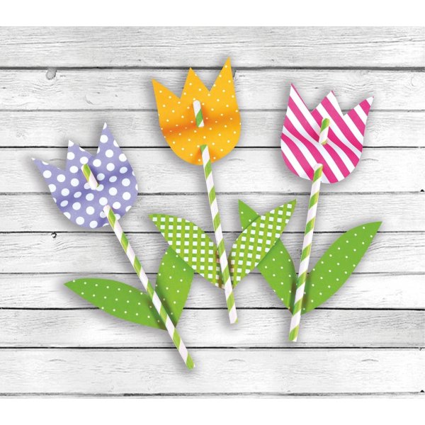 Papieren rietjes 20 cm 50 st Papieren rietjes 20 cm 50 st