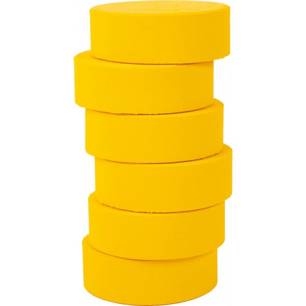 Kleur pucks 55-57 mm - warmgeel - 6 st