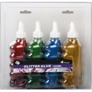 Glitterlijm Goud/zilver 190ml 2-pack