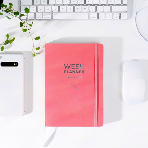 Weekplanner - Ongedateerd roze Weekplanner - Ongedateerd roze