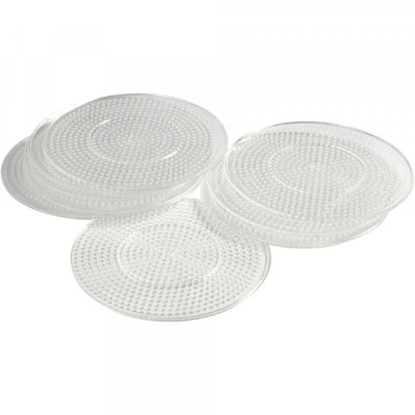 Parelbordjes - Helder - Rond - Diameter 15 cm - 10 st