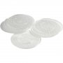 Parelbordjes - Helder - Rond - Diameter 15 cm - 10 st