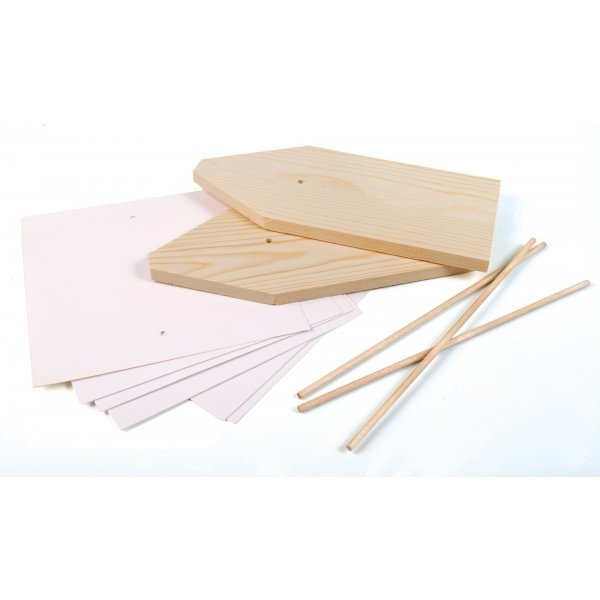 Houten zeilboot - 20 x 9 cm - 6 st