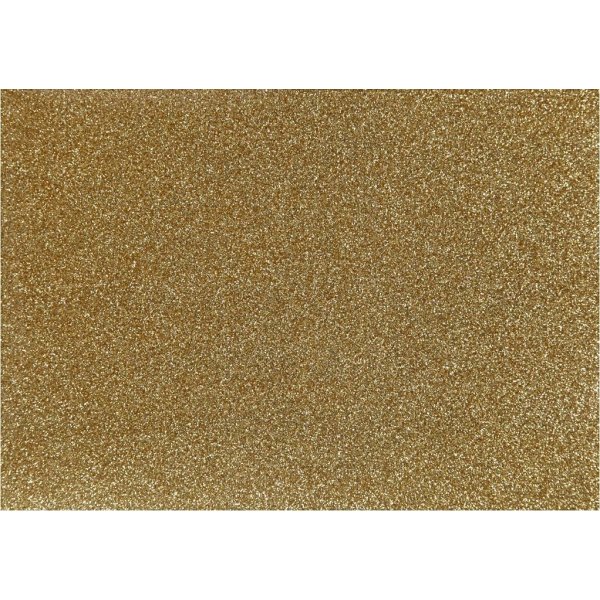 Strijkstof - goud - glitter - A5