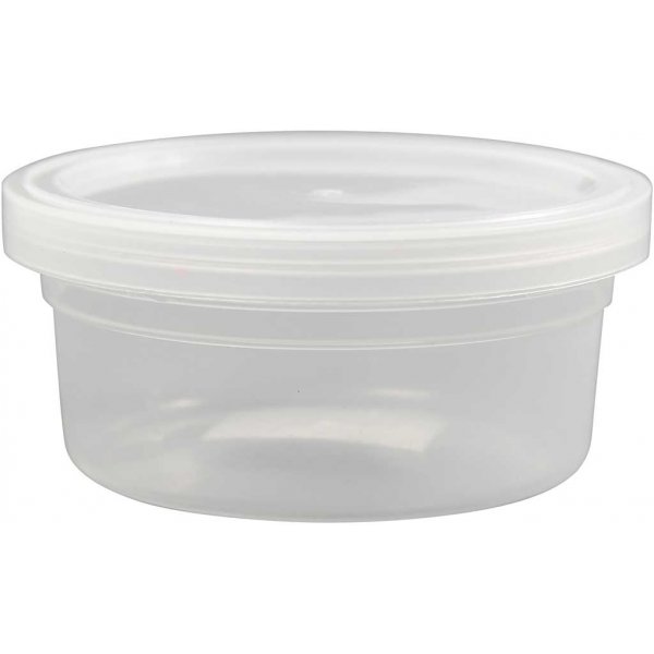 Plastic potje met deksel - 125 ml - 20 st