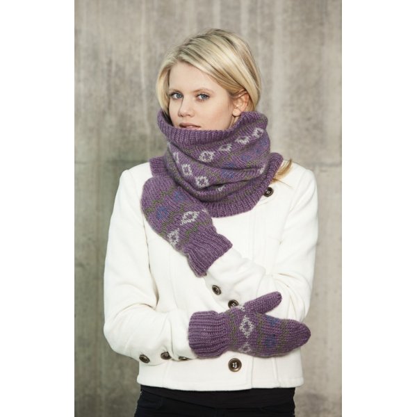 Breipatroon - Patroongebreid oversized poloshirt en wanten