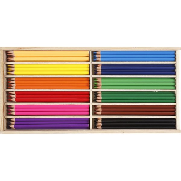 Kleurpotloden - 3 mm - gemengde kleuren - 144 st