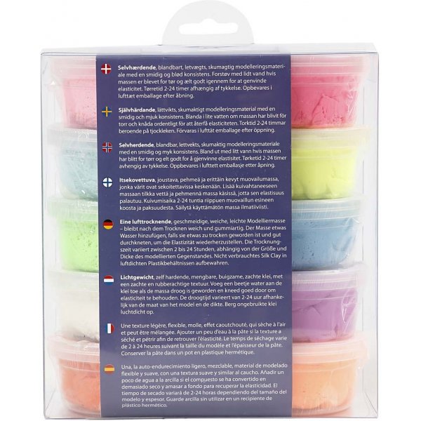 Silk Clay - gemengde kleuren - Basic 2 - 10 x 40 gr