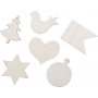 Houten figuren - Kerstmotief - 24 st