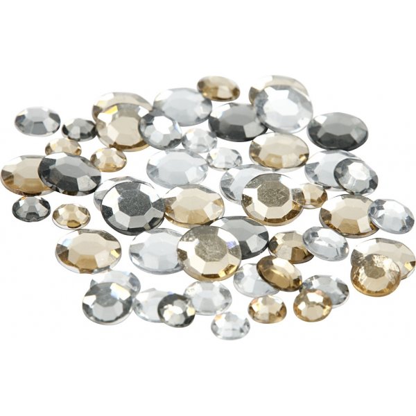 Strasstenen - gouden olie - Rond - 6+9+12 mm - 360 st Strasstenen - gouden olie - Rond - 6+9+12 mm - 360 st