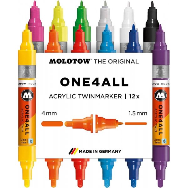 Acrylstiften One4All Twin 1,5 + 4mm