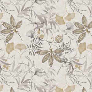 Oliezeil met ginkgomotief - Beige Oliezeil met ginkgomotief - Beige