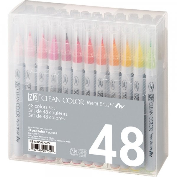 Brush pennen ZIG Clean Color Real Brush - 48 pennen