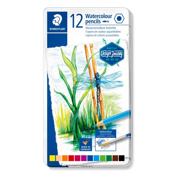 Aquarelkleurpotloden in een doosje - 12 potloden