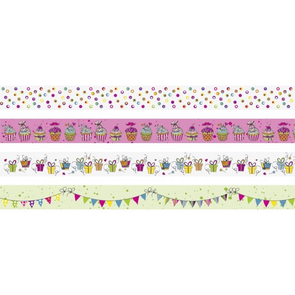 Decoratieve tape - 4-pack