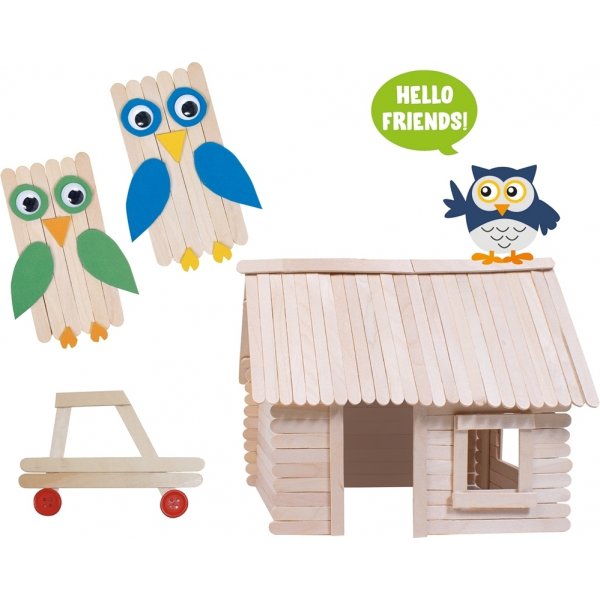 Houten stokjes in doos - 1000 st Houten stokjes in doos - 1000 st