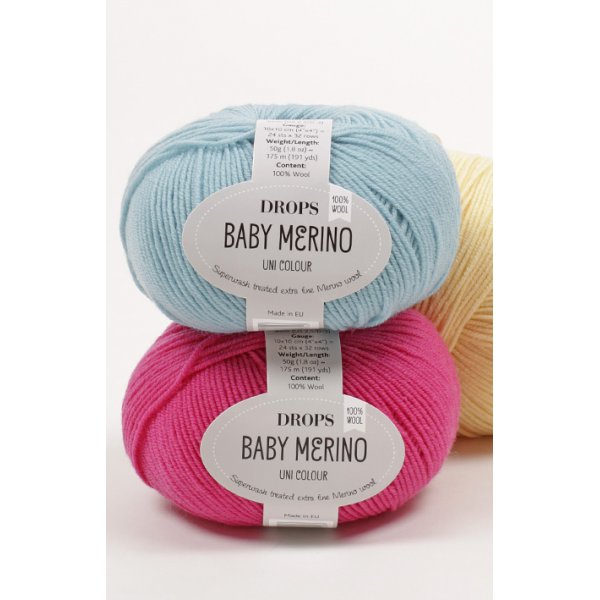 Drops Baby Merino-garen - 50 g (ca. 40 verschillende kleurkeuzes) Drops Baby Merino-garen - 50 g (ca. 40 verschillende kleurkeuzes)