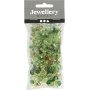 Harmony kunststof facetkralen - gemengd - groen - 45 gr